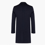 Nolan Slim Fit Wool Coat // Navy (36)