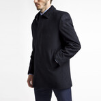 David Classic Cut Short Wool Cachet Coat // Navy (36)
