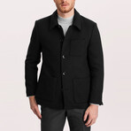 Levi Wool Diagonal Cachet Jacket // Black (36)