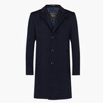 Nolan Slim Fit Wool Coat // Navy (36)