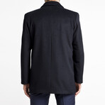 David Classic Cut Short Wool Cachet Coat // Navy (36)