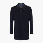 David Classic Cut Short Wool Cachet Coat // Navy (36)