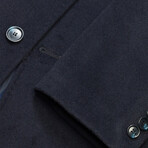 Nolan Slim Fit Wool Coat // Navy (36)