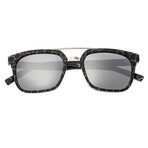 Lindquist Polarized Sunglasses // Black Marble Frame + Silver Lens
