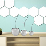 Set of Three Cherries // Chrome