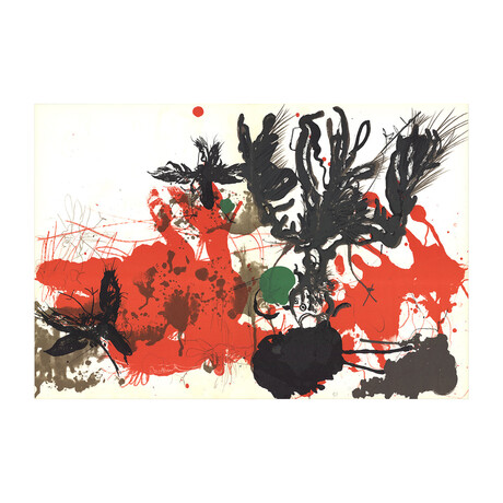 Paul Rebeyrolle // Composition II//177 // 1969 Lithograph