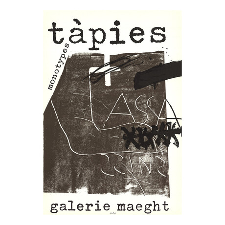 Antoni Tapies // Monotypes // 1974 Lithograph