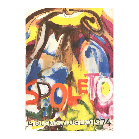 Willem de Kooning // Spoleto//14 Giugno // 1974 Offset Lithograph