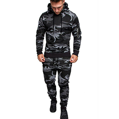 Men's Camouflage Track Suit // Gray (XS)