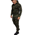 Men's Camouflage Track Suit // Green (2XL)