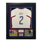 Sergino Dest // USA // Autographed Jersey + Framed Ver. 2