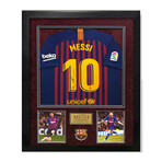 Lionel Messi // Barcelona // Autographed Jersey + Framed Ver. 2