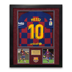 Lionel Messi // Barcelona // Autographed Jersey + Framed Ver. 1
