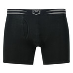 SHEATH 4.0 Cotton Men's Dual Pouch Boxer Brief // Black (Medium)