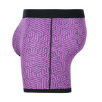 SHEATH 4.0 Men's Dual Pouch Boxer Brief // Purple Geo (Medium)