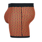 SHEATH 4.0 Men's Dual Pouch Boxer Brief // Orange Hexagon (Medium)