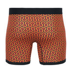 SHEATH 4.0 Men's Dual Pouch Boxer Brief // Orange Hexagon (Large)