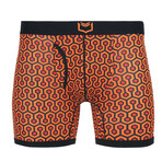 SHEATH 4.0 Men's Dual Pouch Boxer Brief // Orange Hexagon (X Large)