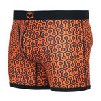 SHEATH 4.0 Men's Dual Pouch Boxer Brief // Orange Hexagon (Small)