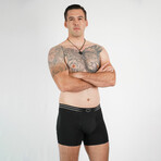 SHEATH 4.0 Cotton Men's Dual Pouch Boxer Brief // Black (Large)