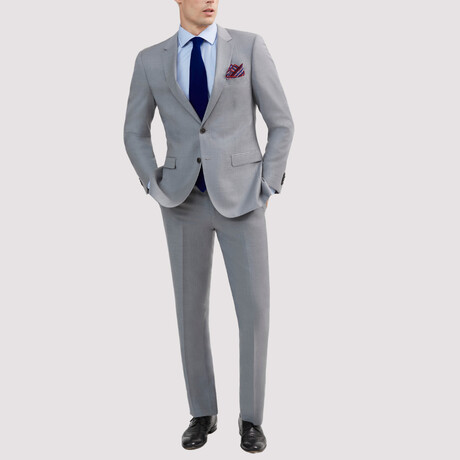 Slim Fit Wool Suit // Lite Gray (US: 36S)