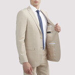 Slim Fit Wool Suit // Beige (US: 38R)