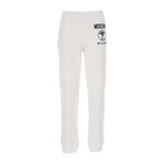 Logo Print Track Pants // White + Black (S)