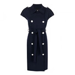 60S Chic Cady Dres // Navy + Silver (XXS)