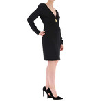 Dollar Stud Stretch Viscose Dress // Black (XL)