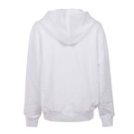 Logo Print Drawstring Hoodie // White + Multicolor (XS)