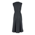 Wool Dress // Dark Grey + Gold (S)