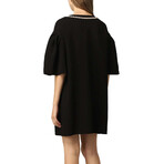 Question Mark Logo Dress // Black + White (S)