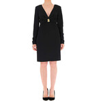 Dollar Stud Stretch Viscose Dress // Black (XL)