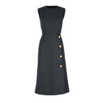 Wool Dress // Dark Grey + Gold (S)