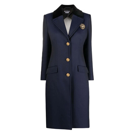 Logo Patched Coat // Navy + Gold (XXS)
