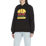 Logo Print Pullover Hoodie // Black + Multicolor (XXS)