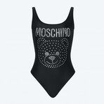 Crystal Teddy Bear Swimsuit // Black + Swarovski (S)