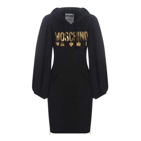 Couture "Charms" In Felpa Di Cotone // Black + Gold (XXS)