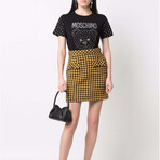 Cotton T-Shirt With Teddy // Black + Silver (S)