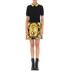 Teddy Printed Dress // Black + Yellow (M)