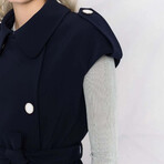 60S Chic Cady Dres // Navy + Silver (XXS)