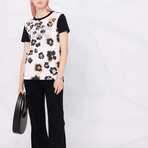 Abstract Logo Print T-Shirt // Black + Multicolor (M)