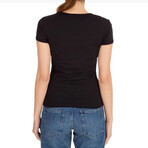 Logo Print Cotton T-Shirt // Black + Multicolor (L)