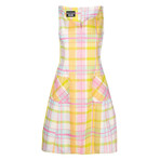 Short Dress In Check Cotton // Multicolor Color (XXS)