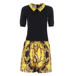 Teddy Printed Dress // Black + Yellow (M)