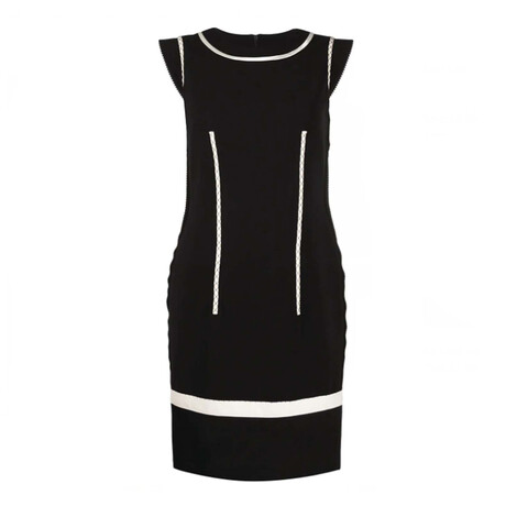 Contrasting Details Dress // Black + White (XXS)