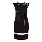 Contrasting Details Dress // Black + White (L)