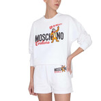 Logo Sweatshirt // White + Multicolor (XXS)