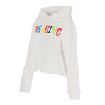 Logo Print Hoodie // White + Multicolor (XXS)