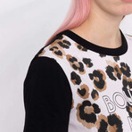 Abstract Logo Print T-Shirt // Black + Multicolor (M)